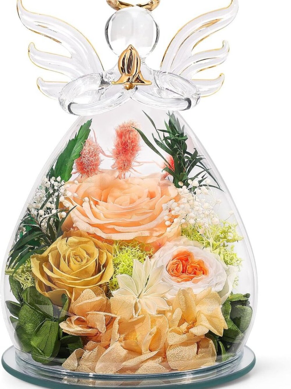 Forever Rose in Glass - Preserved Flower Gift for Mom, Women, Anniversary